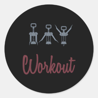 Dit is mijn favoriete workout met Kurkentrekker Wi Ronde Sticker