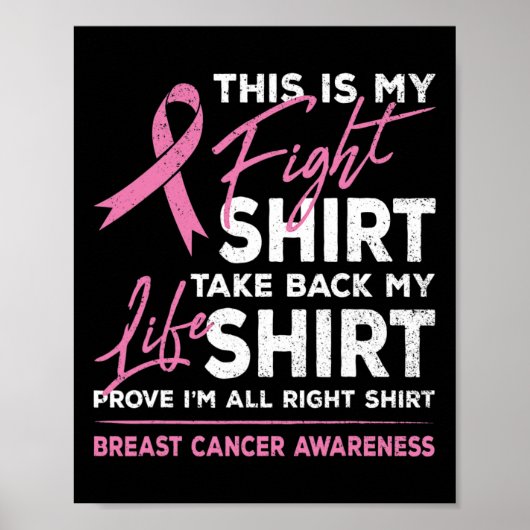 Dit is mijn felle borstkanker roze ribb poster (Voorkant)