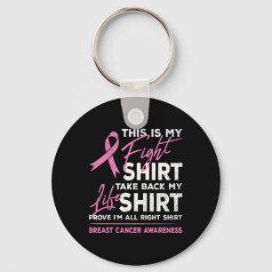 Dit is mijn felle borstkanker roze ribb sleutelhanger