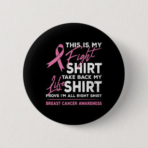 Dit is mijn felle roze rib tegen borstkanker ronde button 5,7 cm