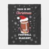Dit is mijn Football voor Kerstmis met snacks Fleece Deken (Voorkant)