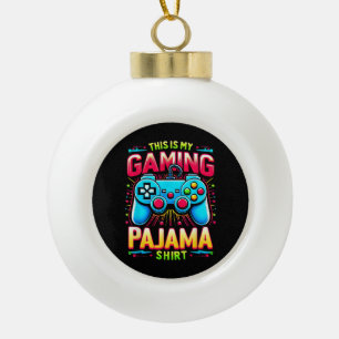 Dit is mijn gaming pyjamashirt gamepad videogame keramische bal ornament