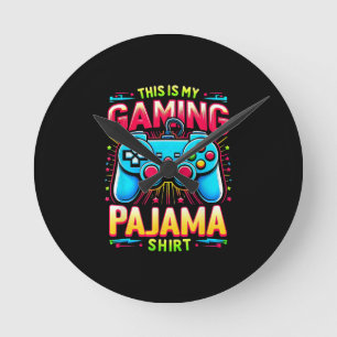 Dit is mijn gaming pyjamashirt gamepad videogame ronde klok