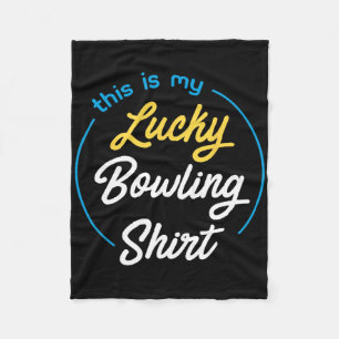 Dit is mijn gelukkige bowling Shirt bowling funny  Fleece Deken