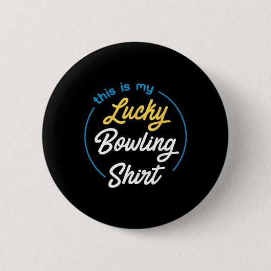 Dit is mijn gelukkige bowling Shirt bowling funny Ronde Button 5,7 Cm (Voorkant)