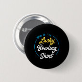 Dit is mijn gelukkige bowling Shirt bowling funny Ronde Button 5,7 Cm (Voorkant /achterkant)