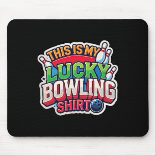 Dit is mijn gelukkige bowlingontwerp voor mannen muismat