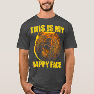 Dit is mijn gelukkige gezicht Beer grappig Grizzly T-shirt