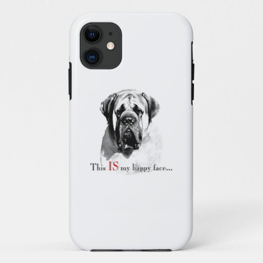 Dit is mijn gelukkige gezicht Bullmastiff Case-Mate iPhone Case (Achterkant)
