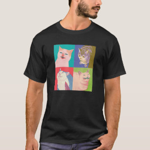 Dit is mijn gelukkige gezicht dat de kat Meme Sarc T-shirt
