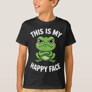 Dit Is Mijn Gelukkige Gezicht Grappige Boze Kikker T-shirt