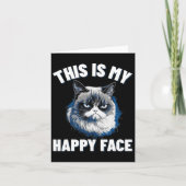 Dit is mijn gelukkige gezicht - grappige kat met c kaart (Voorkant)