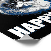 Dit is mijn gelukkige gezicht - grappige kat met c poster (Hoek)