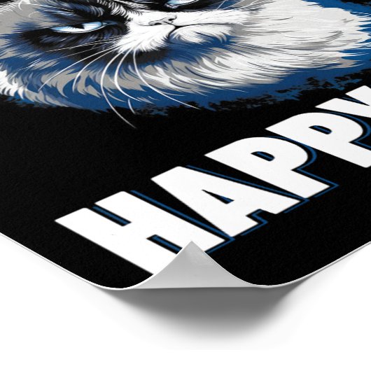 Dit is mijn gelukkige gezicht - grappige kat met c poster (Hoek)