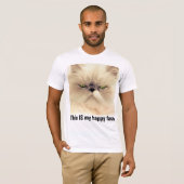 Dit is mijn gelukkige gezicht, grumpy Cat T-shirts (Voorkant volledig)