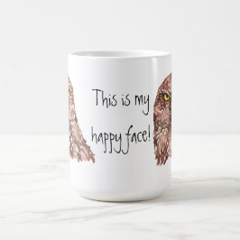 Dit is mijn gelukkige gezicht! Grumpy Owl Koffiemok
