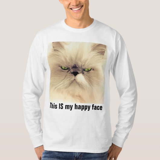 Dit is mijn gelukkige gezicht, PERSIAN Cat T-shirt (Voorkant)