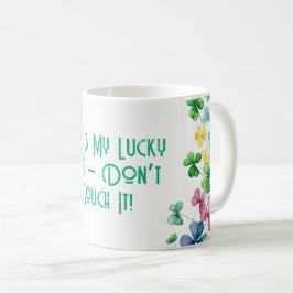 Dit is mijn gelukkige Mok met kleurrijke klaverbla