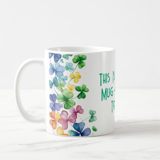 Dit is mijn gelukkige Mok met kleurrijke klaverbla (Links)