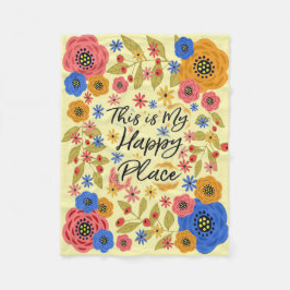 Dit is Mijn Gelukkige Plaats Fleece Deken