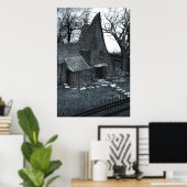 Dit is mijn gelukkige plaats Gothic Art Poster (Thuiskantoor)