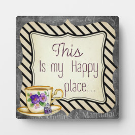 "Dit is mijn gelukkige plaats" poster van retro mo Fotoplaat