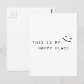 dit is mijn gelukkige plek eenvoudig modern design briefkaart (Voorkant / Achterkant)