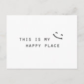 dit is mijn gelukkige plek eenvoudig modern design briefkaart (Voorkant)