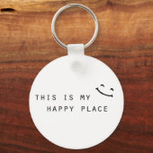 dit is mijn gelukkige plek eenvoudig modern design sleutelhanger (Voorkant)
