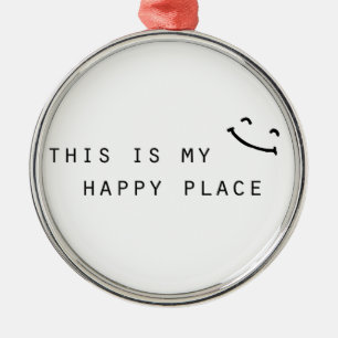 dit is mijn gelukkige plek eenvoudig modern ontwer metalen ornament