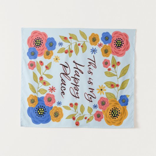 Dit is mijn gelukkige plek wandkleed (Voorkant (horizontaal))