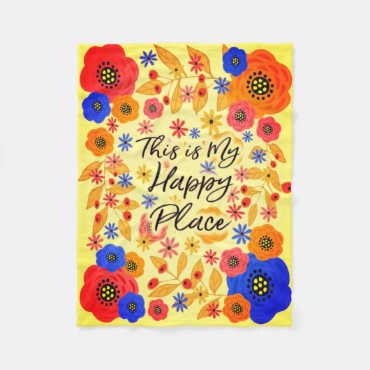 Dit is Mijn Gelukkige Sangria van de Plaats Fleece Deken (Voorkant)