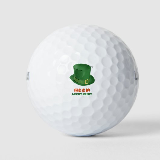 Dit Is Mijn Geluks Overhemd Golfballen (Voorkant)
