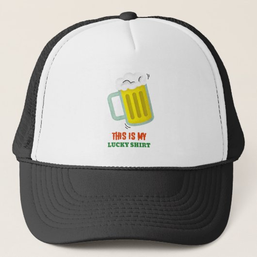 Dit Is Mijn Geluks Overhemd Trucker Pet (Voorkant)