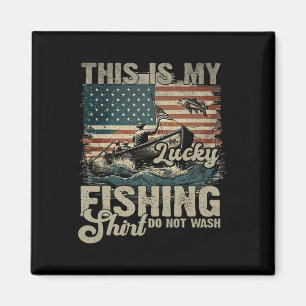 Dit Is Mijn Geluks Visshirt Niet Wassen Patriot Magneet
