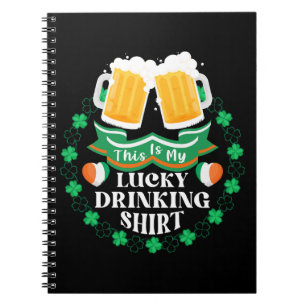 Dit is mijn geluksdrinken bier St. Patrick's Day Notitieboek