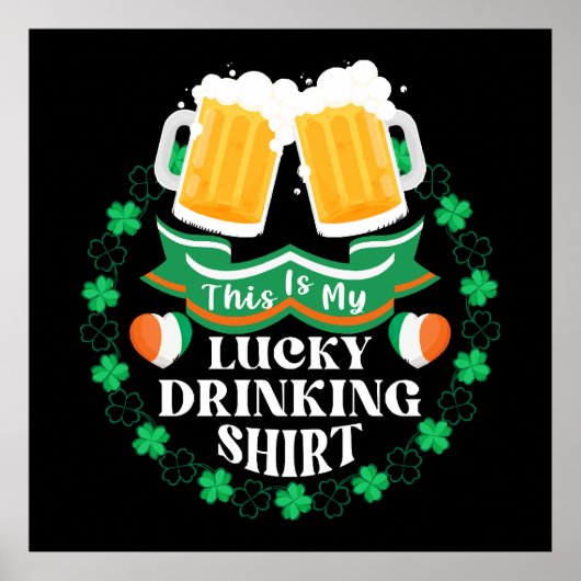 Dit is mijn geluksdrinken bier St. Patrick's Day Poster (Voorkant)