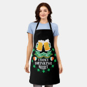 Dit is mijn geluksdrinken bier St. Patrick's Day Schort (Gedragen)