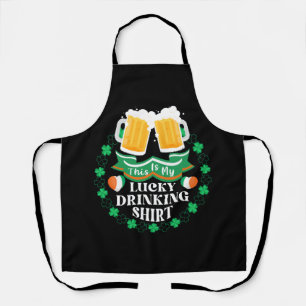 Dit is mijn geluksdrinken bier St. Patrick's Day Schort