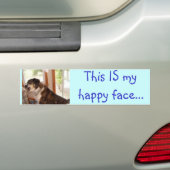 "Dit IS mijn geluksgezicht..." bumpersticker (Op auto)