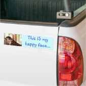 "Dit IS mijn geluksgezicht..." bumpersticker (Op Truck)