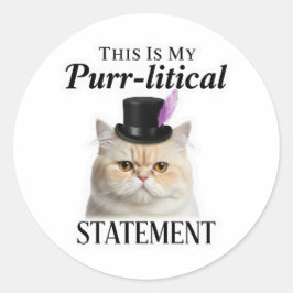 Dit is mijn Gesponnen-politieke uitspraak - Funny Ronde Sticker