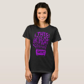 Dit is mijn gevecht fibromyalgie Paarse linthandsc T-shirt (Voorkant volledig)