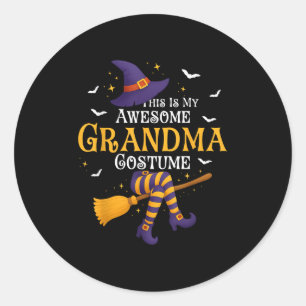 Dit is mijn Geweldige oma kostuum Halloween heks Ronde Sticker