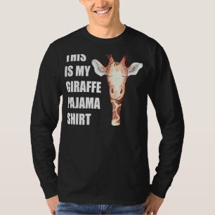 Dit is mijn Giraffe Pajama Funny Bedtime T-shirt