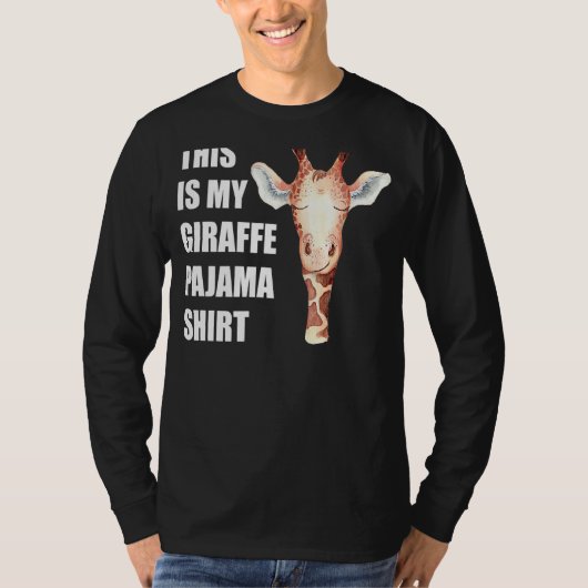 Dit is mijn Giraffe Pajama Funny Bedtime T-shirt (Voorkant)