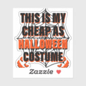Dit Is Mijn Goedkope Als Halloween Kostuum - Hallo Sticker (Vel)