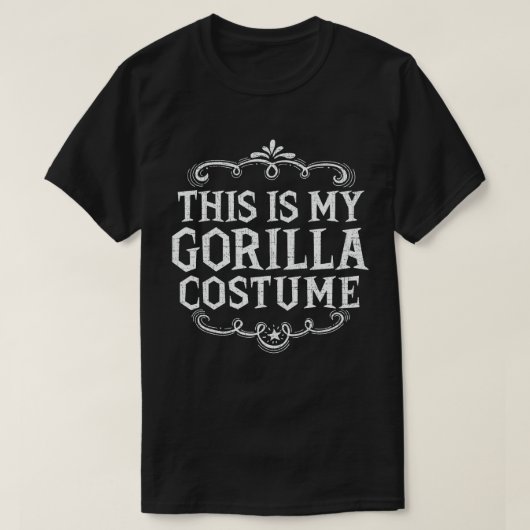 Dit is mijn gorilla grappige luie Halloween kostuu T-shirt (Design voorkant)