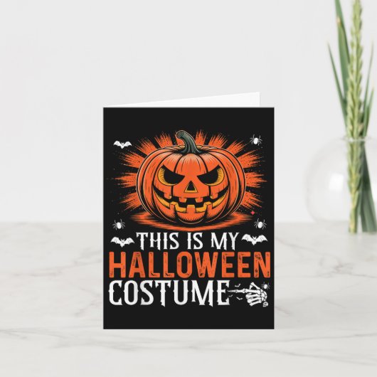 Dit is mijn grappige pompoen Halloween kostuum Kaart (Voorkant)