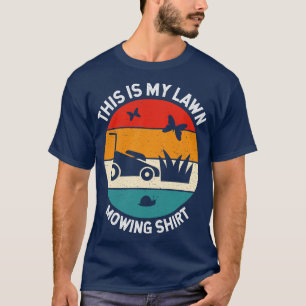 Dit is mijn grasmaaier in retrostijl t-shirt